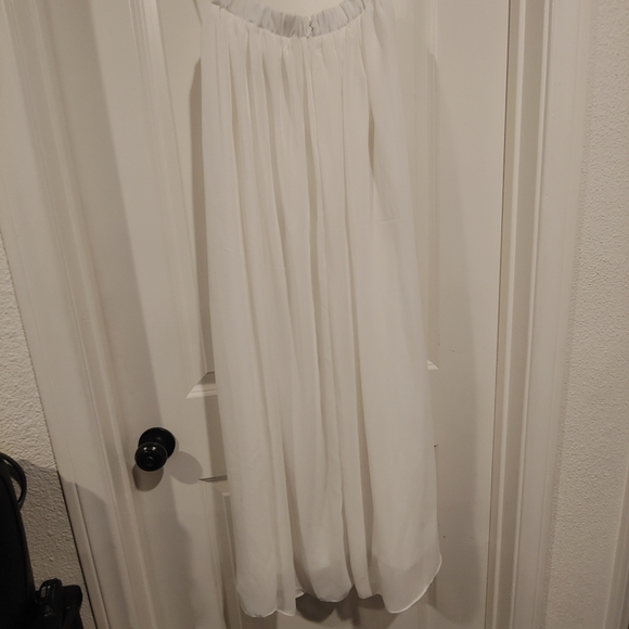 Lulu's Midnight Memories White Lace Two-Piece Wedding Dress - Picture 8 of 9